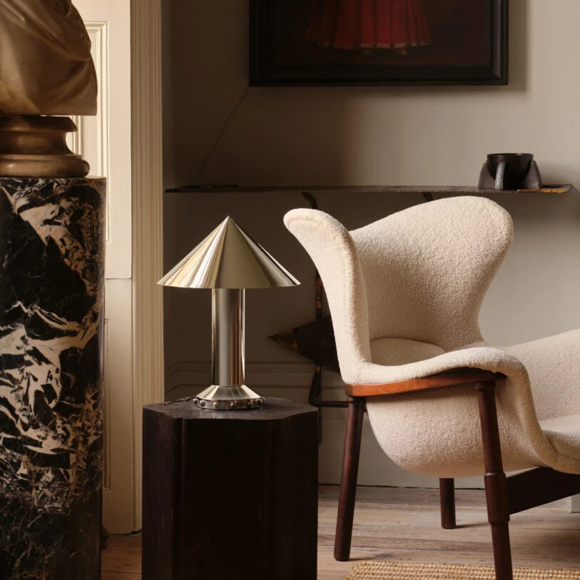 Structure Table Lamp- Shiny Nickel