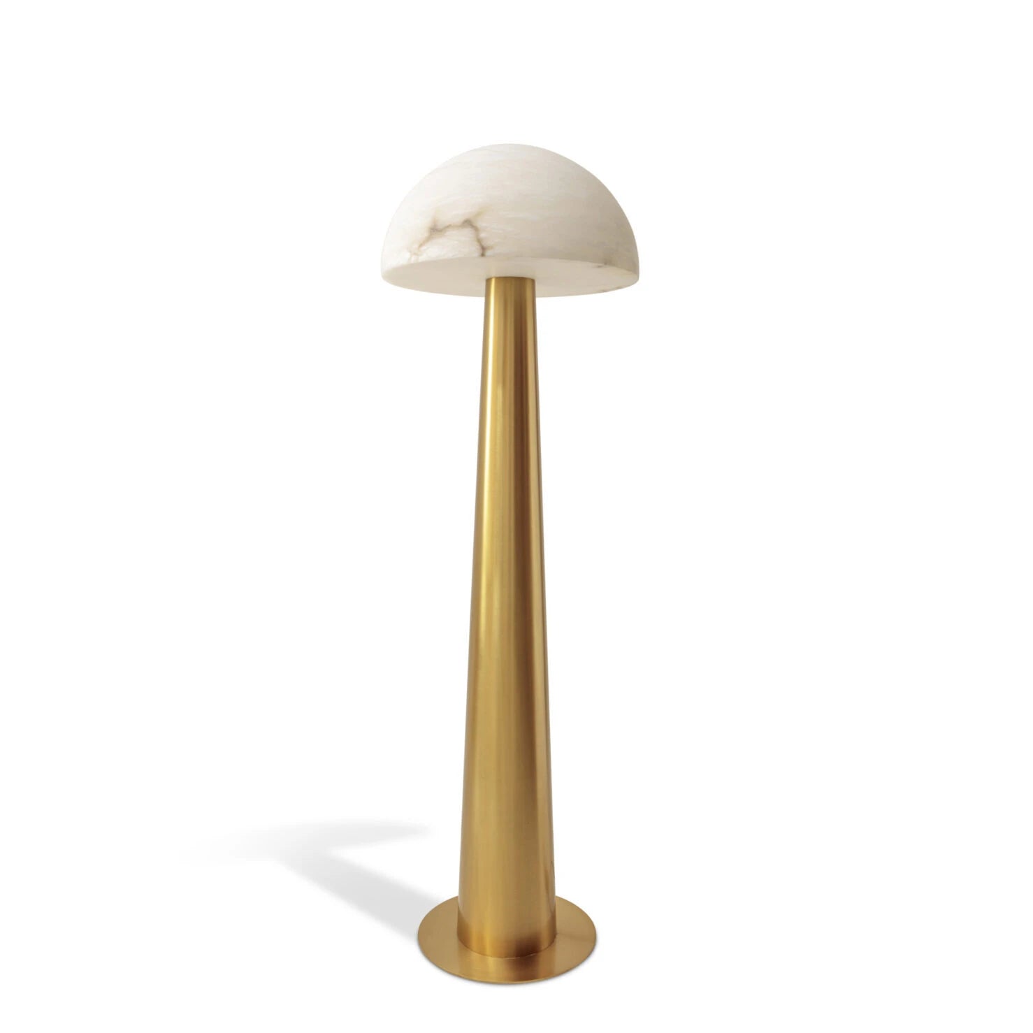 Alabaster and Brass Ava Floor Lamp
