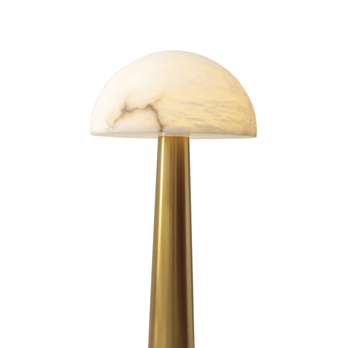Alabaster and Brass Ava Floor Lamp
