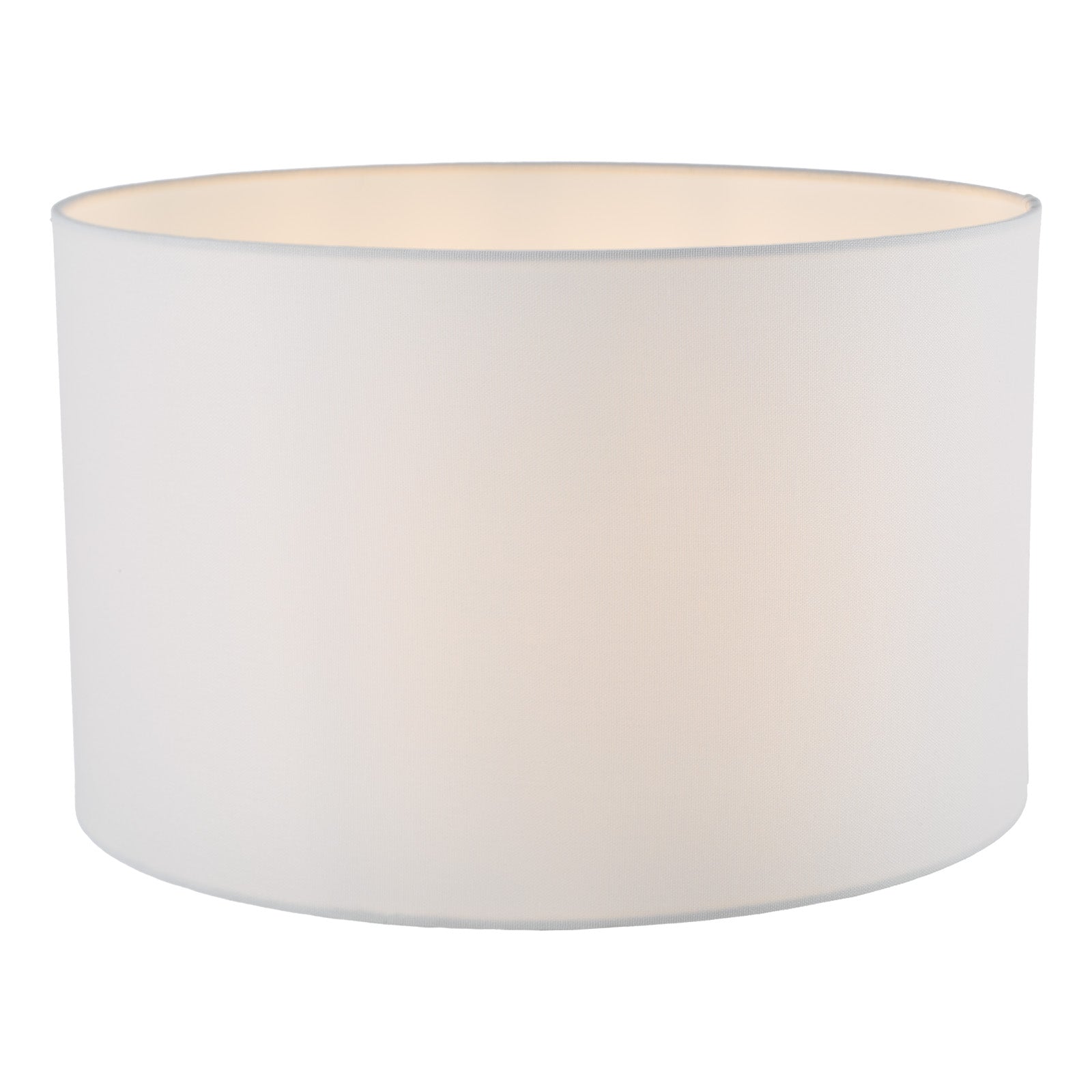 Pyramid White Linen Drum Shade 40cm