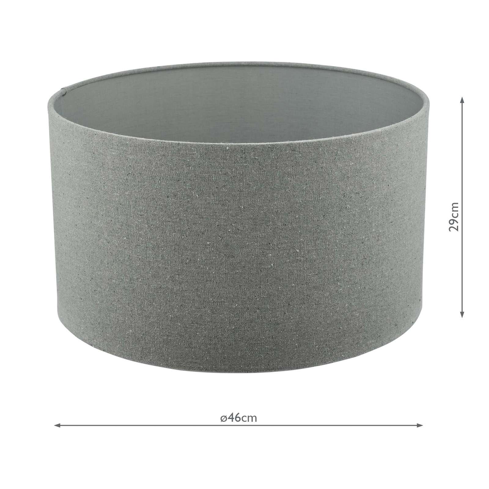 Pyramid Grey Linen Drum Shade 46cm