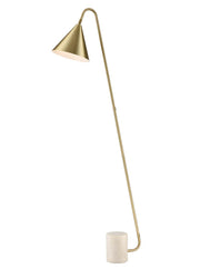 Casement Floor Lamp - Satin Brass/Matt Black