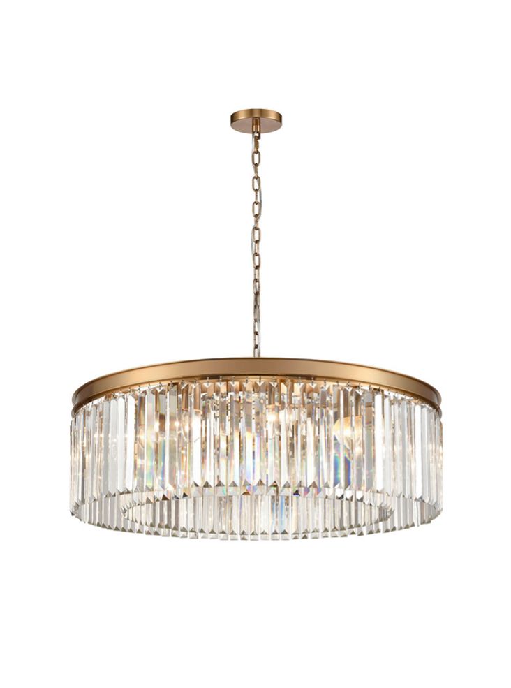 Rita 12/20/27/30Lt Double Height Light - Black/Brushed Brass Finish