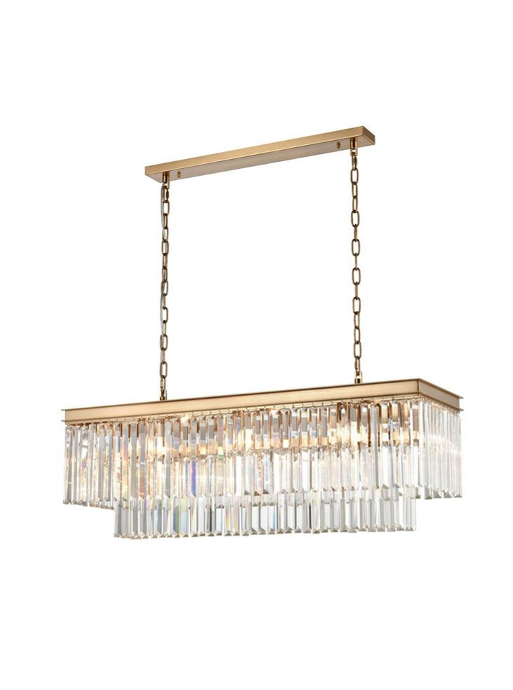 Rita 11lt Kitchen Light - Black/Brushed Brass Finish