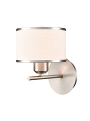 Polaris 1lt Wall Bracket- Aged Brass/ Satin Nickel