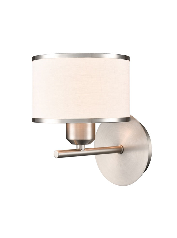 Polaris 1lt Wall Bracket- Aged Brass/ Satin Nickel