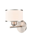Polaris 1lt Wall Bracket- Aged Brass/ Satin Nickel