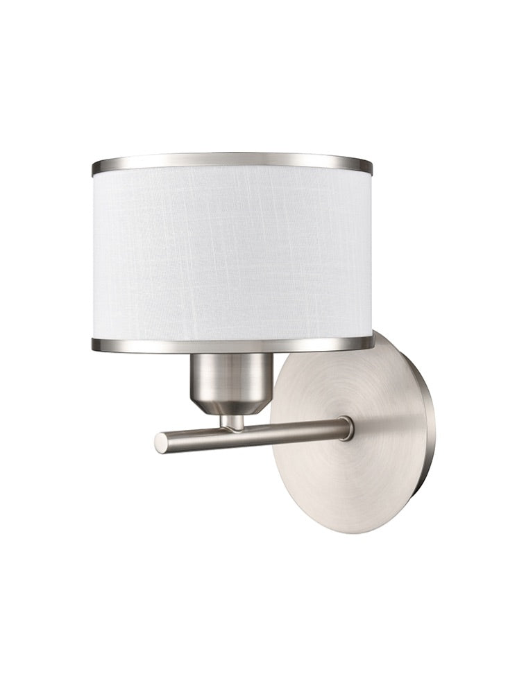Polaris 1lt Wall Bracket- Aged Brass/ Satin Nickel