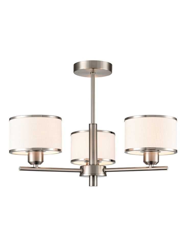Polaris 3/5lt Fitting- Satin Nickel/ Aged Brass Finishes