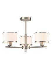 Polaris 3/5lt Fitting- Satin Nickel/ Aged Brass Finishes