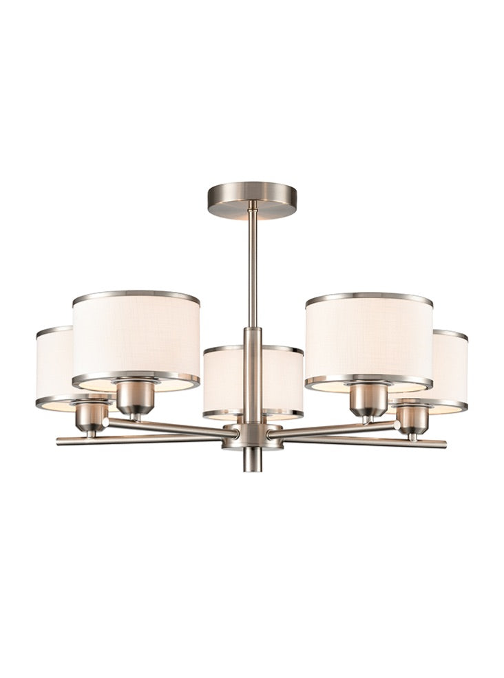 Polaris 3/5lt Fitting- Satin Nickel/ Aged Brass Finishes