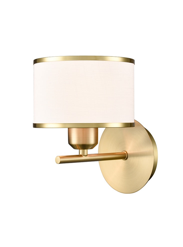 Polaris 1lt Wall Bracket- Aged Brass/ Satin Nickel