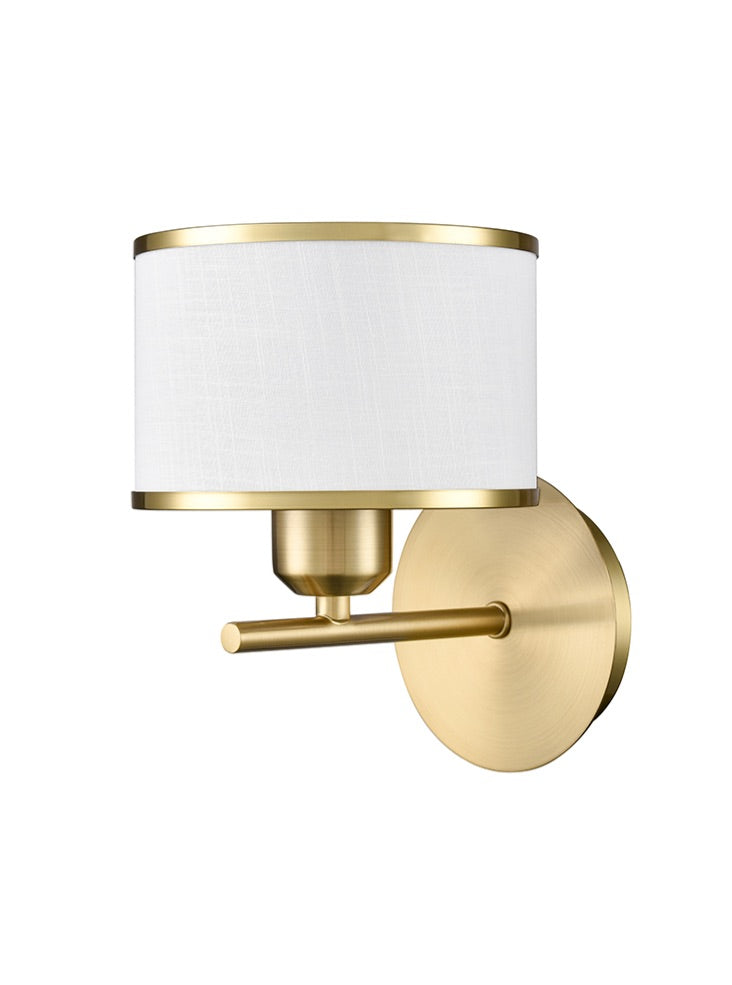 Polaris 1lt Wall Bracket- Aged Brass/ Satin Nickel