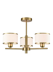 Polaris 3/5lt Fitting- Satin Nickel/ Aged Brass Finishes