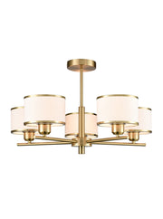 Polaris 3/5lt Fitting- Satin Nickel/ Aged Brass Finishes