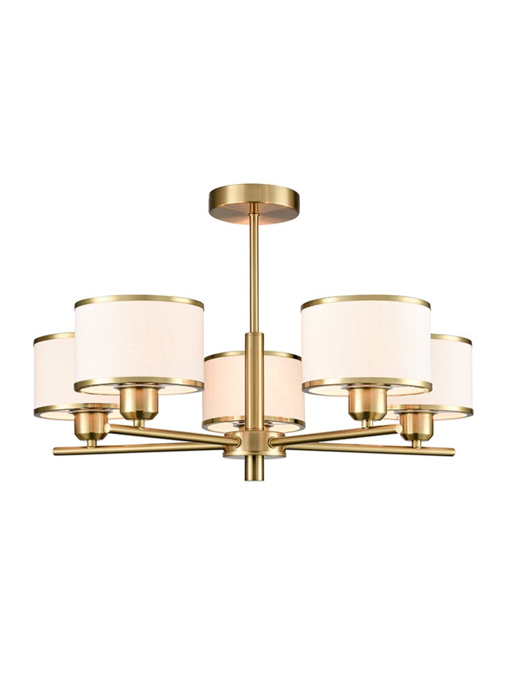 Polaris 3/5lt Fitting- Satin Nickel/ Aged Brass Finishes