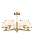 Polaris 3/5lt Fitting- Satin Nickel/ Aged Brass Finishes