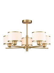 Polaris 3/5lt Fitting- Satin Nickel/ Aged Brass Finishes