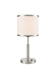 Polaris Table Lamp- Aged Brass/ Satin Nickel