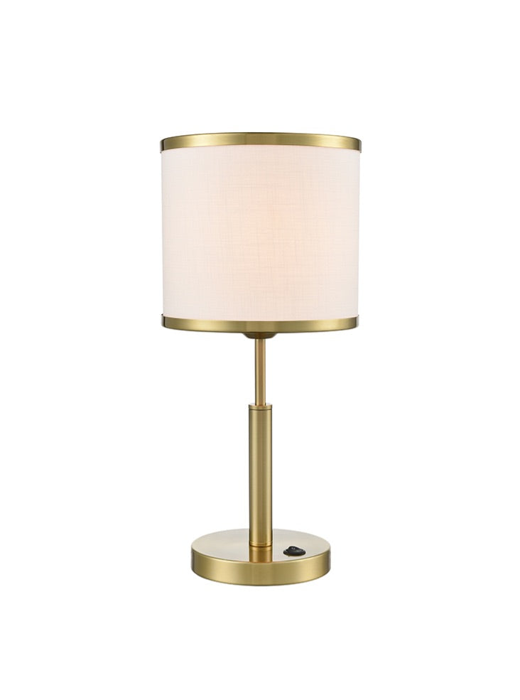 Polaris Table Lamp- Aged Brass/ Satin Nickel