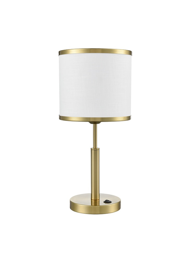 Polaris Table Lamp- Aged Brass/ Satin Nickel