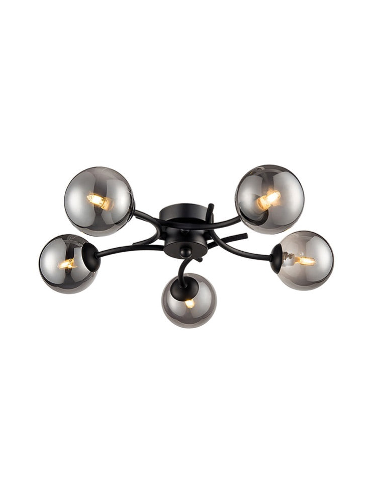 Ozzy 3/5/14Lt Indoor Semi Flush Ceiling Light - Black Finish