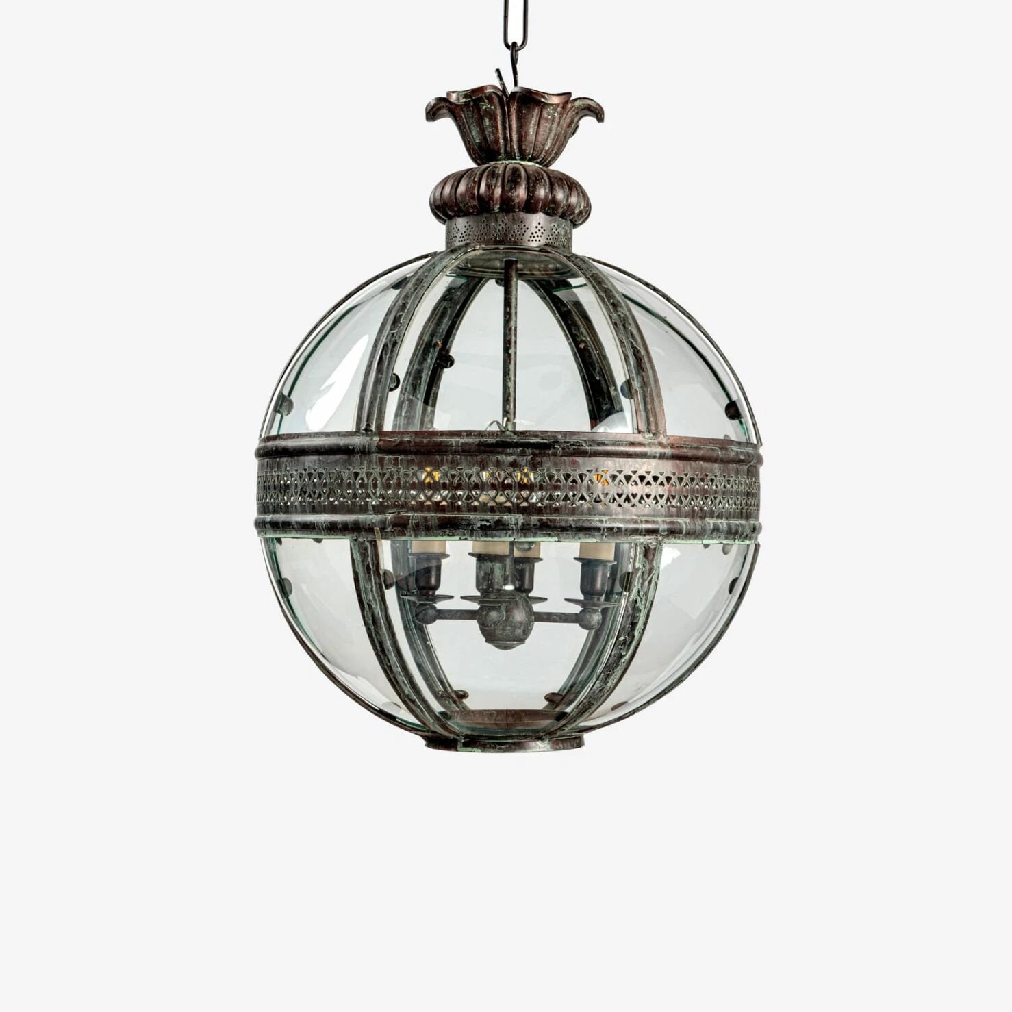 Hampstead Lantern- Verdigris Bronze/ Brass