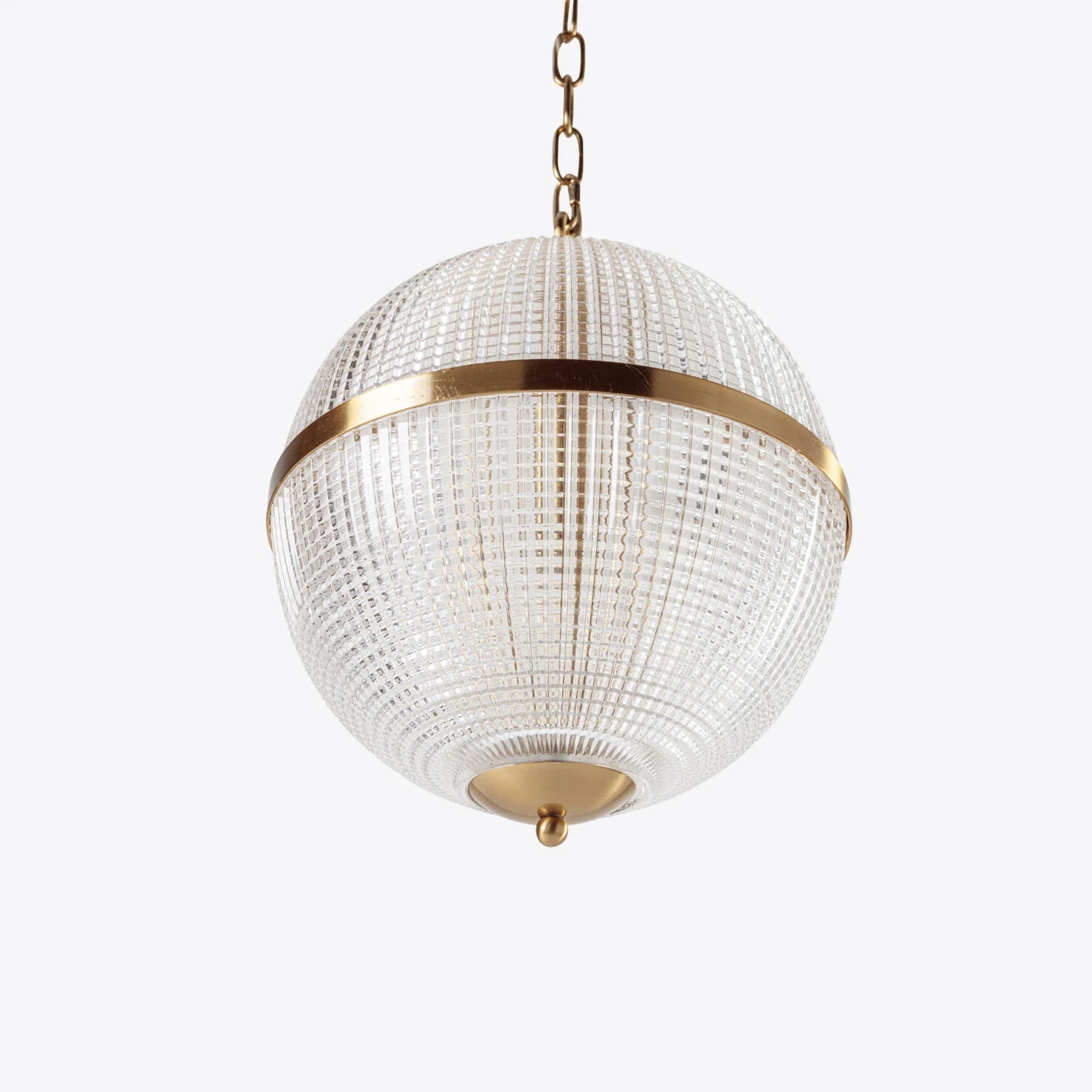 Parisian Globe Pendant- Clear Brass