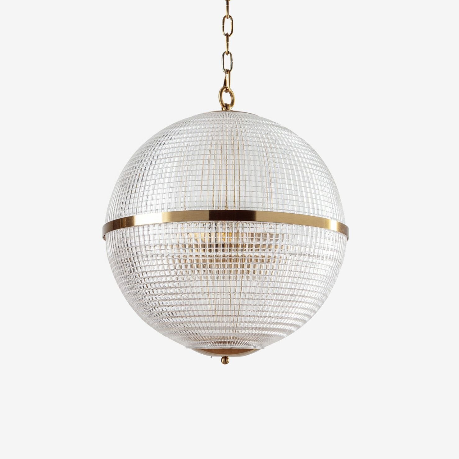 Parisian Globe Pendant- Clear Brass