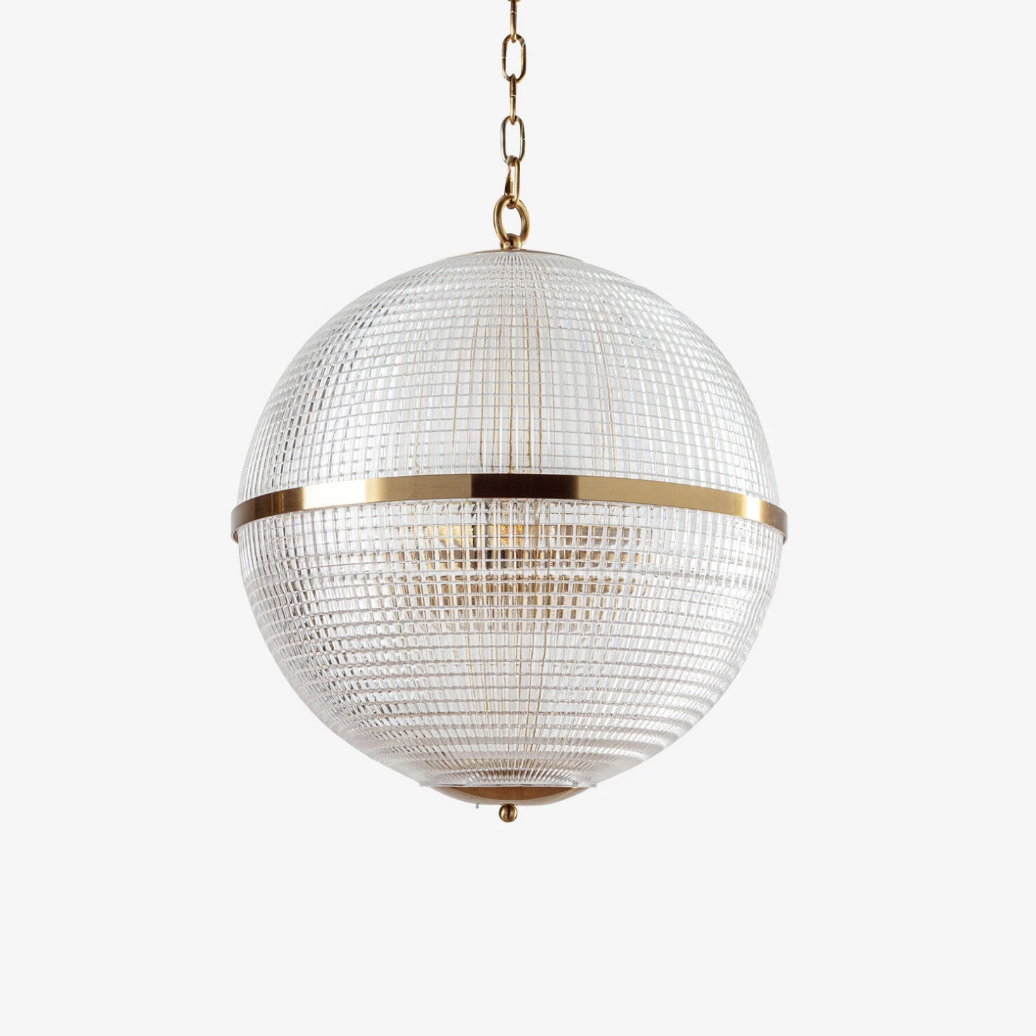 Parisian Globe Pendant- Clear Brass