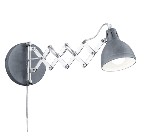 Scissor 1Lt Task Light - White/Concrete Finish