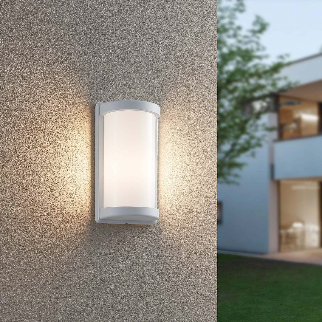 PUELO Outdoor Flush Wall Light IP44 - White/Black