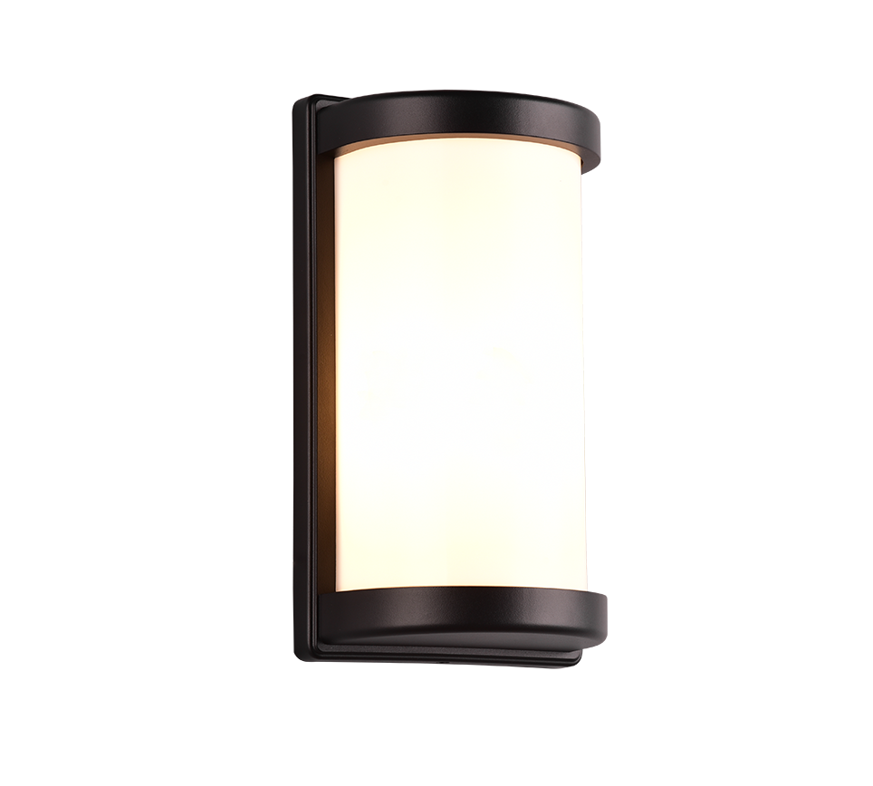 PUELO Outdoor Flush Wall Light IP44 - White/Black