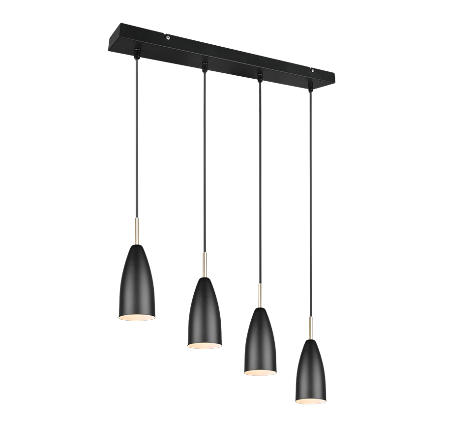 Farin 4Lt Linear Pendant - Nickel/Black