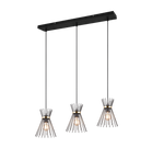 Rod - 3Lt Linear Pendant - Black