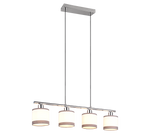 Davos 4Lt Linear Pendant - Black/Chrome