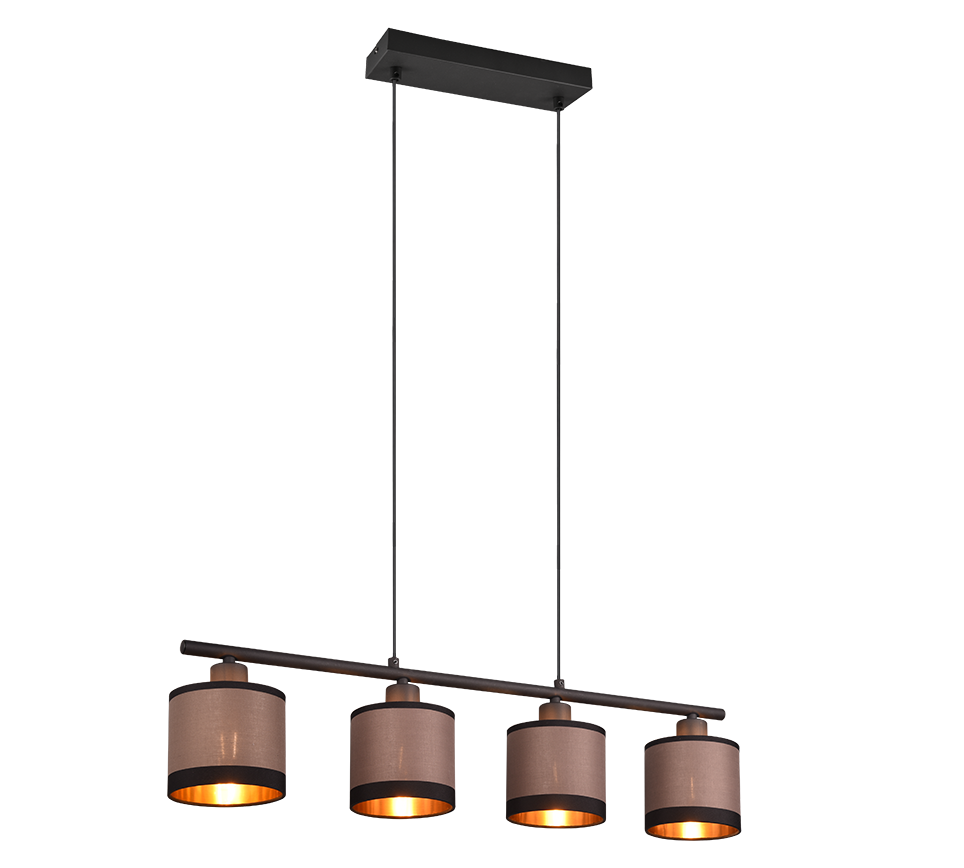 Davos 4Lt Linear Pendant - Black/Chrome