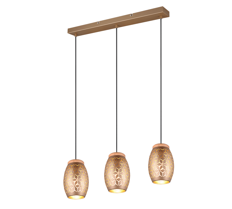 Bidar 3Lt Linear Pendant - Various Colours