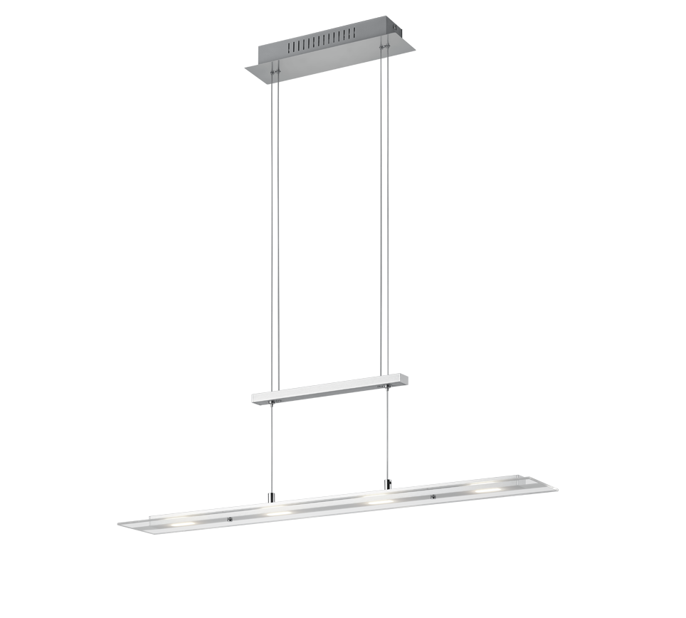 Milos LED Linear Pendant - Nickel/Black