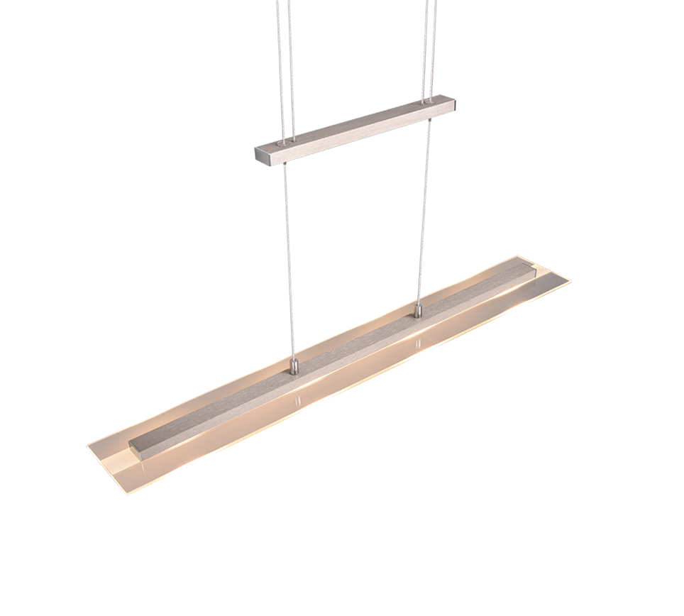 Milos LED Linear Pendant - Nickel/Black