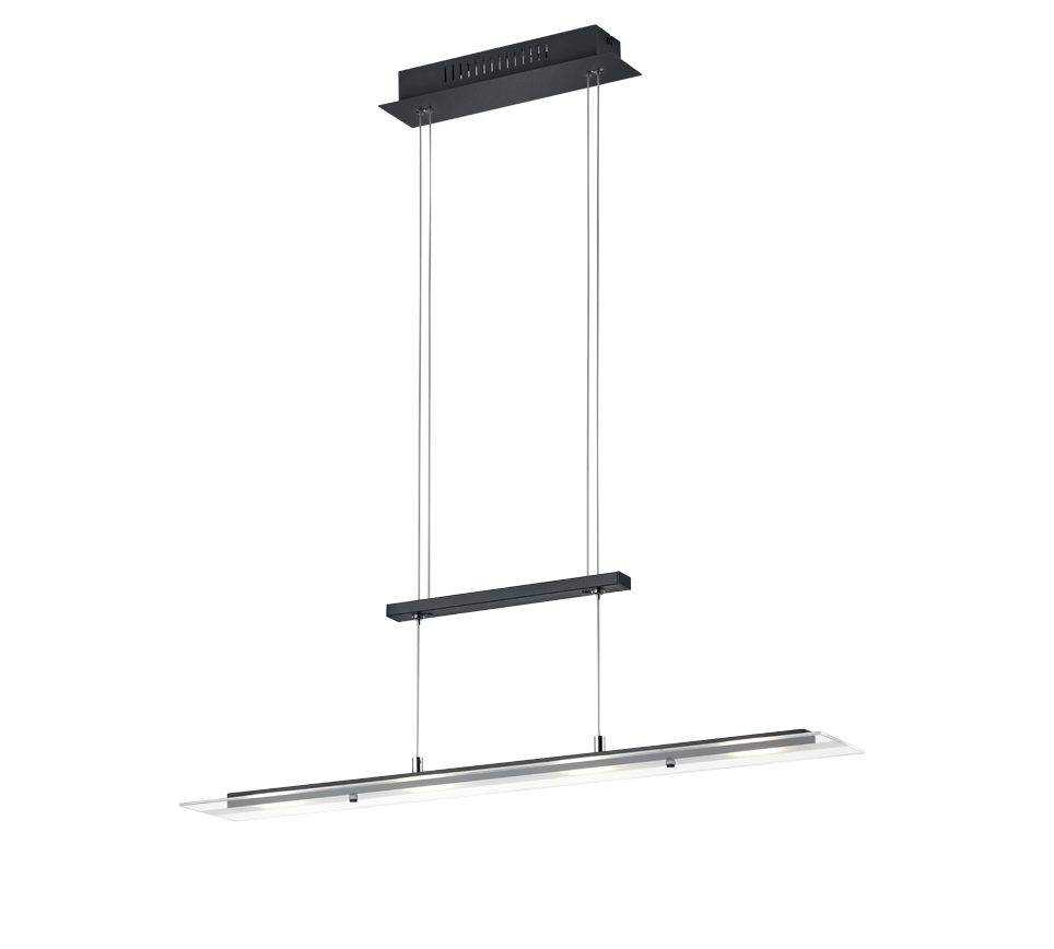 Milos LED Linear Pendant - Nickel/Black