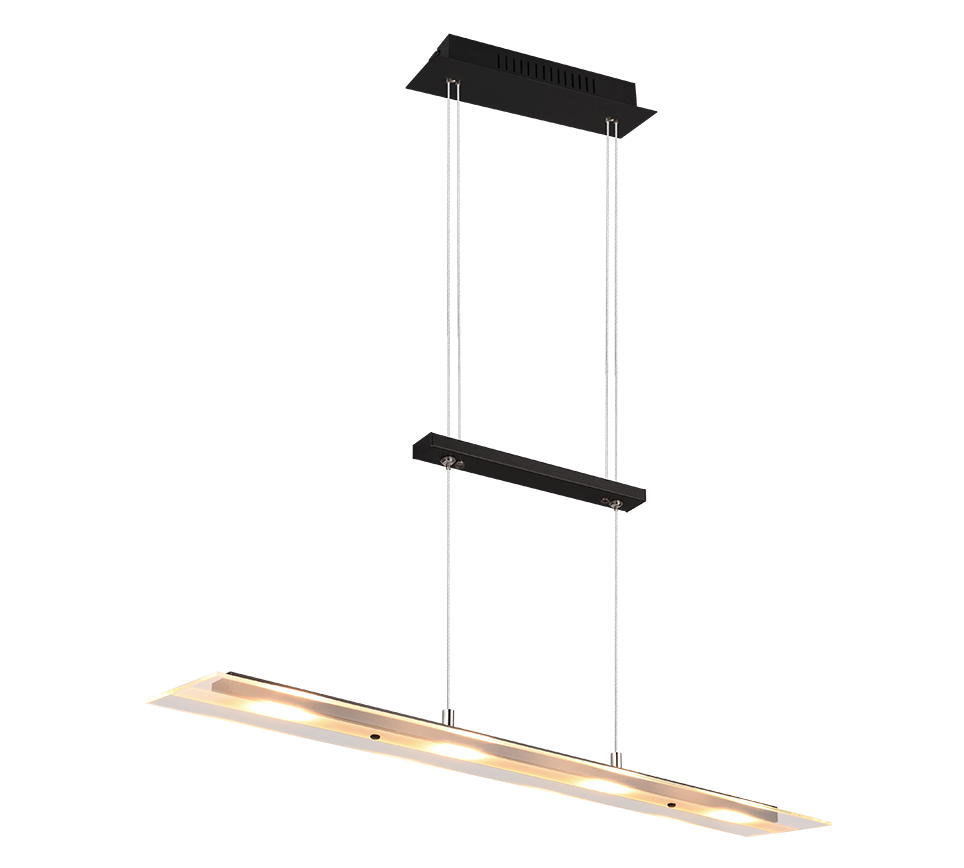 Milos LED Linear Pendant - Nickel/Black