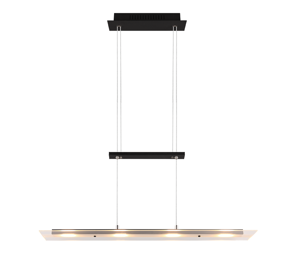 Milos LED Linear Pendant - Nickel/Black