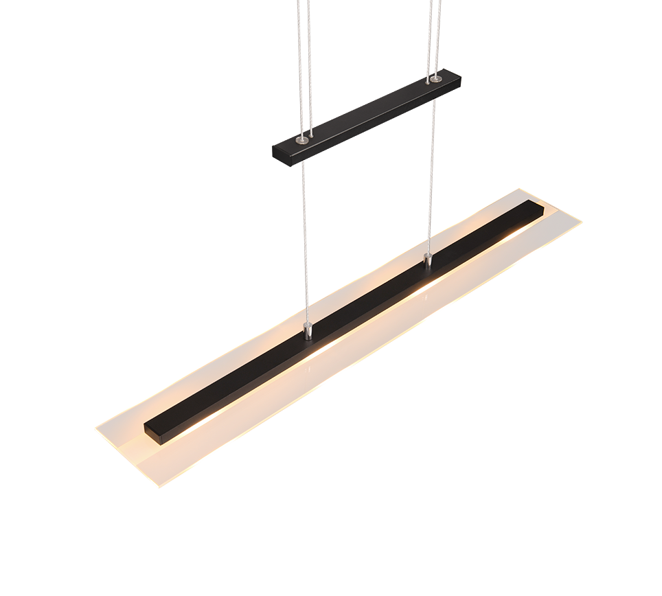 Milos LED Linear Pendant - Nickel/Black
