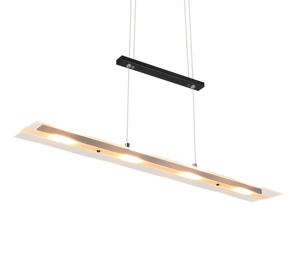Milos LED Linear Pendant - Nickel/Black