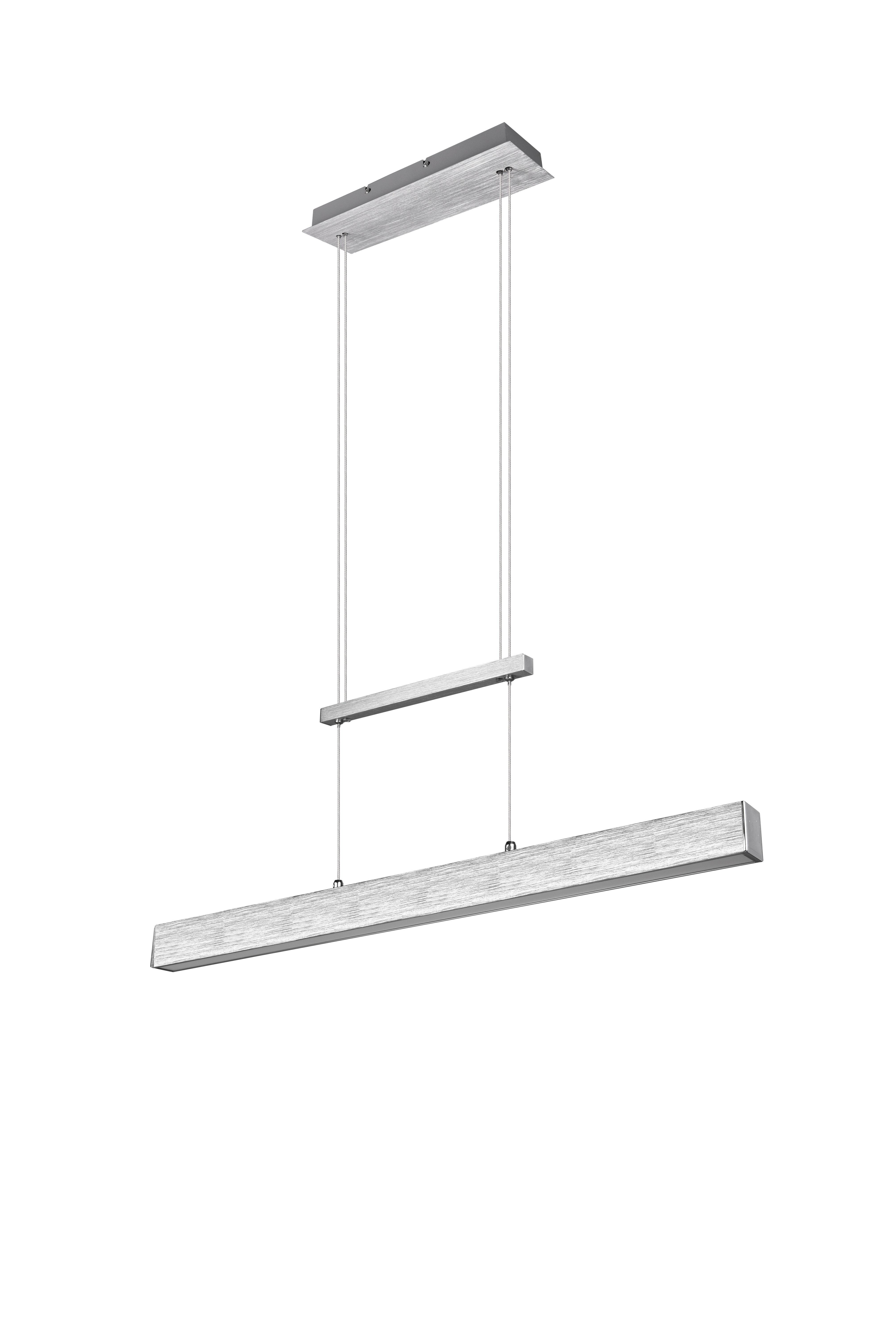 PAROS Linear LED Pendant - Black Matt/Brushed Aluminium Finish, IP20