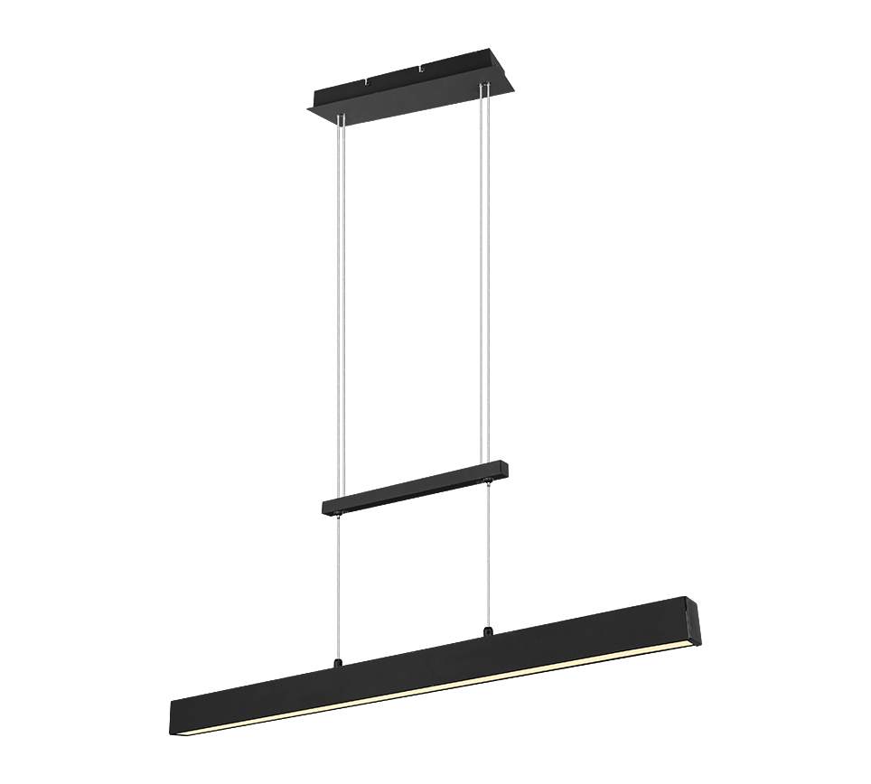 Paros Pendant- Black/ Aluminium Finish