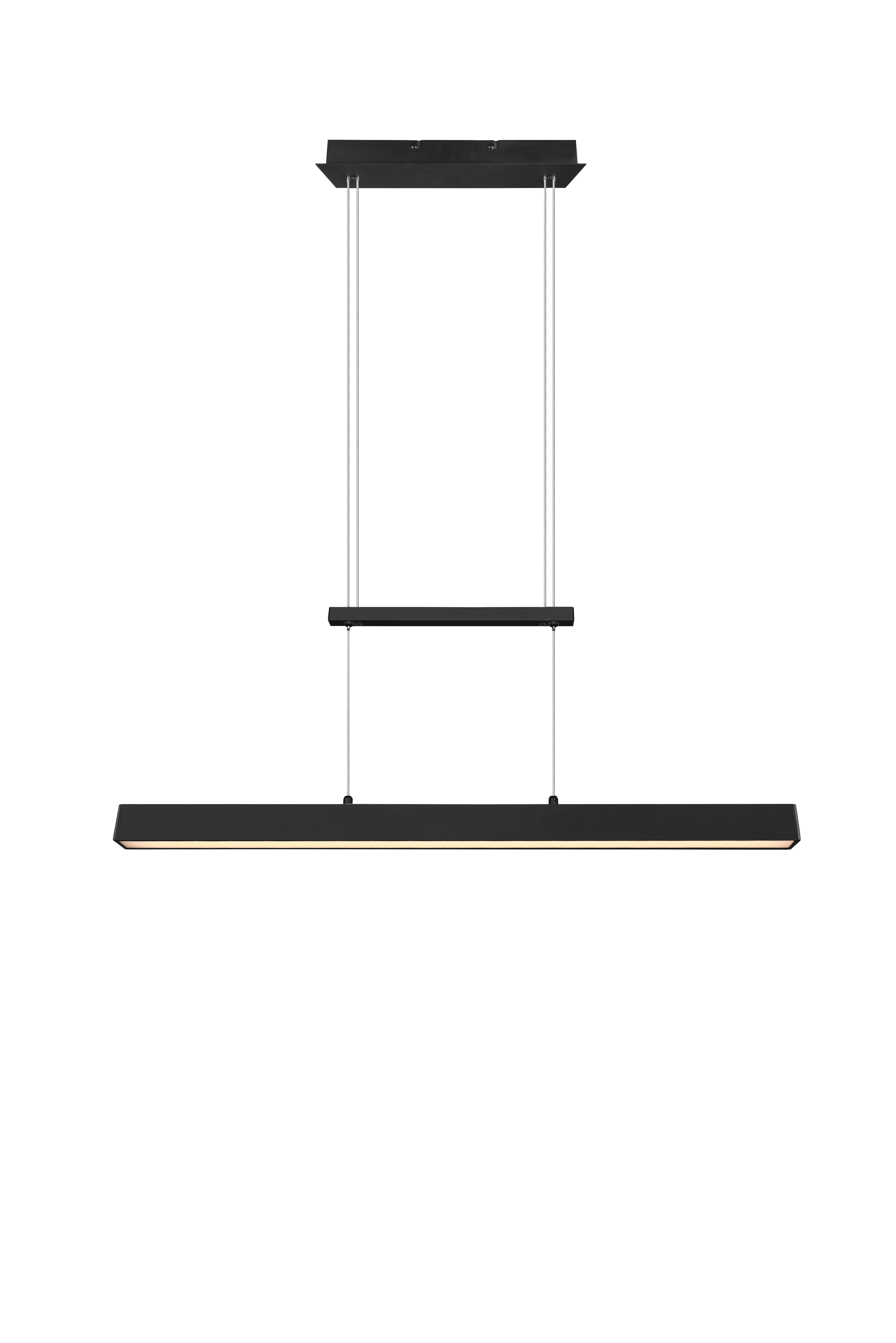 PAROS Linear LED Pendant - Black Matt/Brushed Aluminium Finish, IP20