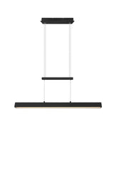 PAROS Linear LED Pendant - Black Matt/Brushed Aluminium Finish, IP20