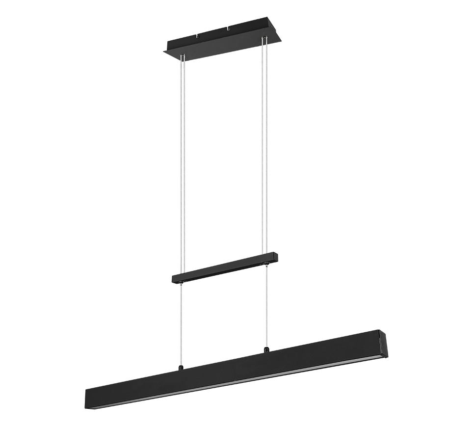 Paros Pendant- Black/ Aluminium Finish